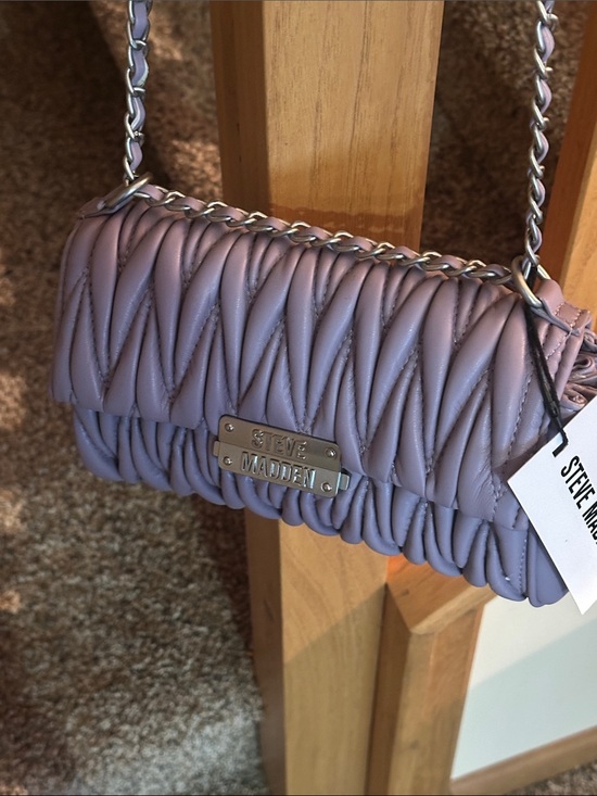 Steve Madden Handbags - Steve Madden BYORKK Mauve Ruched Crossbody Bag NWT